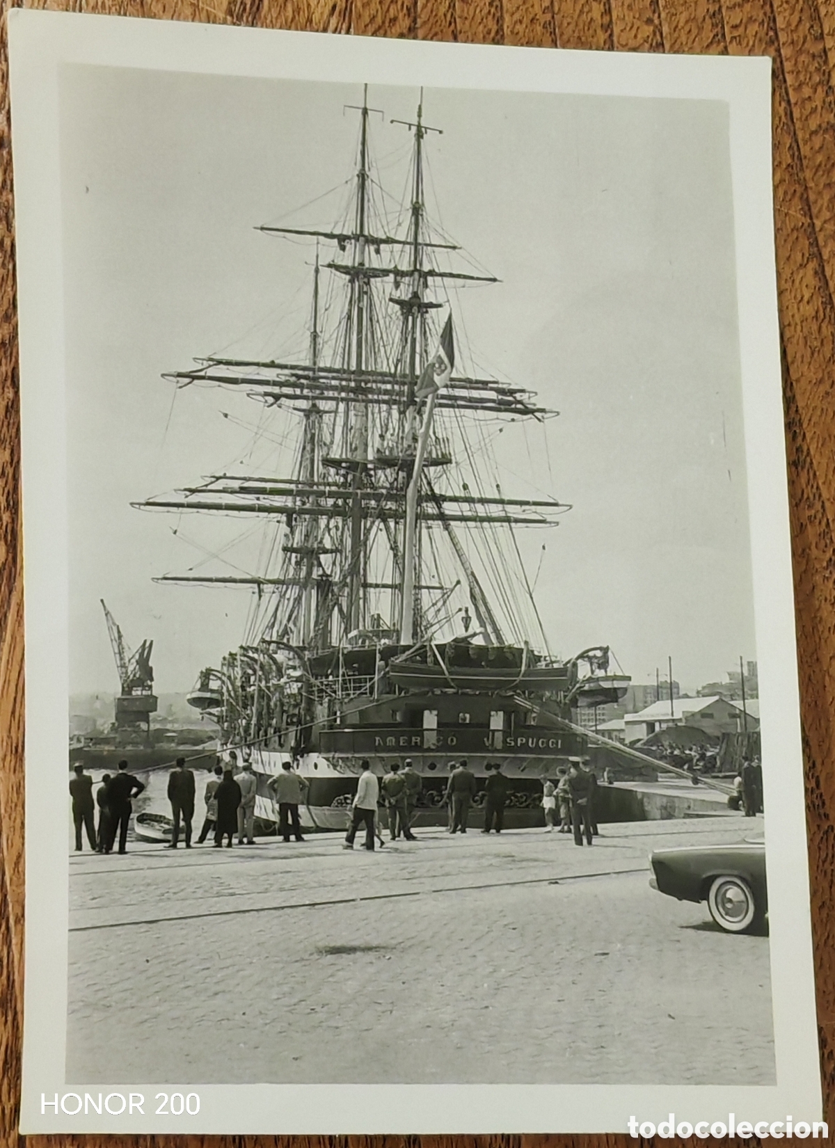 Fotograf&iacute;a antigua: Foto - Buque Escuela Marina Italiana. Am&eacute;rico Vespucio - A Coru&ntilde;a. A&ntilde;os 60