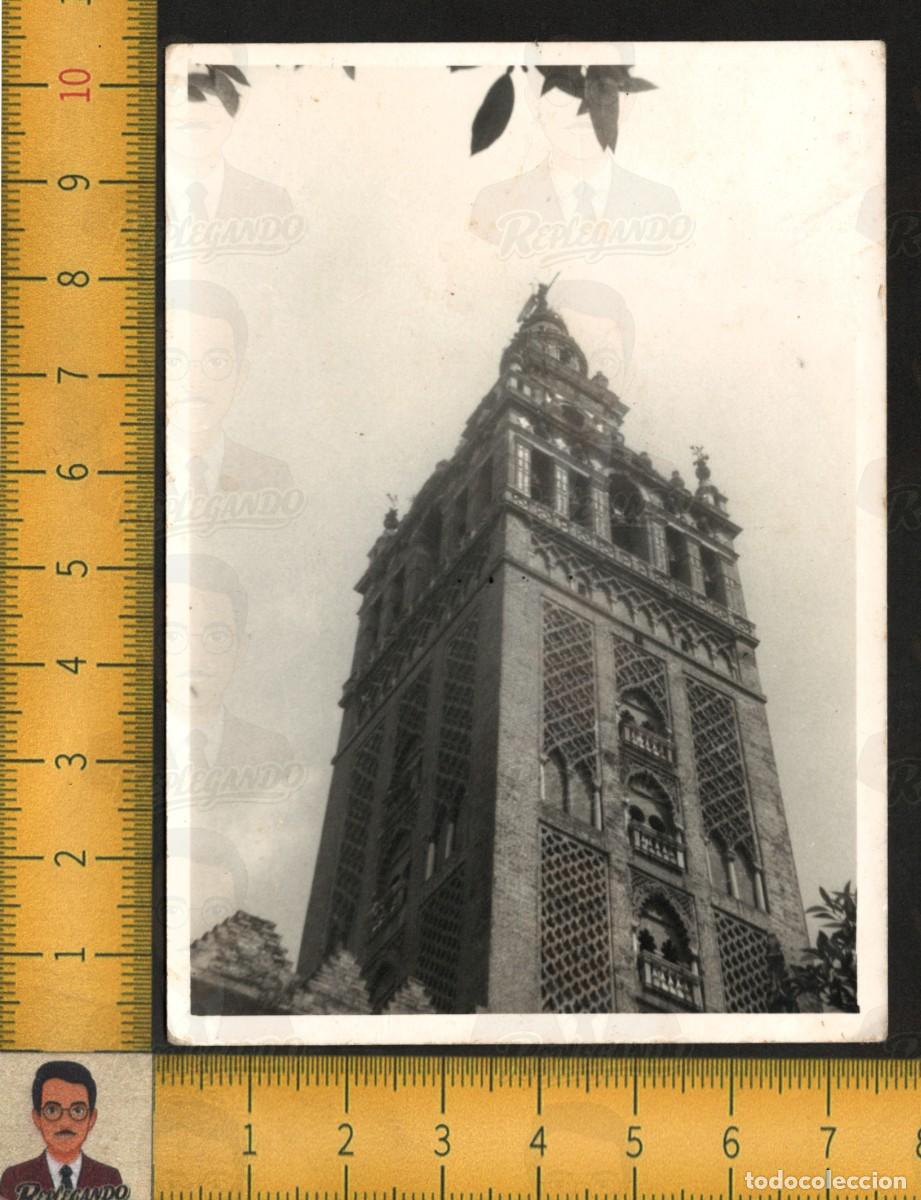 Fotograf&iacute;a antigua: GIRALDA DE SEVILLA - TORRE CAMPANARIO CATEDRAL ARQUITECTURA - FOTOGRAF&Iacute;A ANTIGUA ANDALUC&Iacute;A A&Ntilde;OS 50