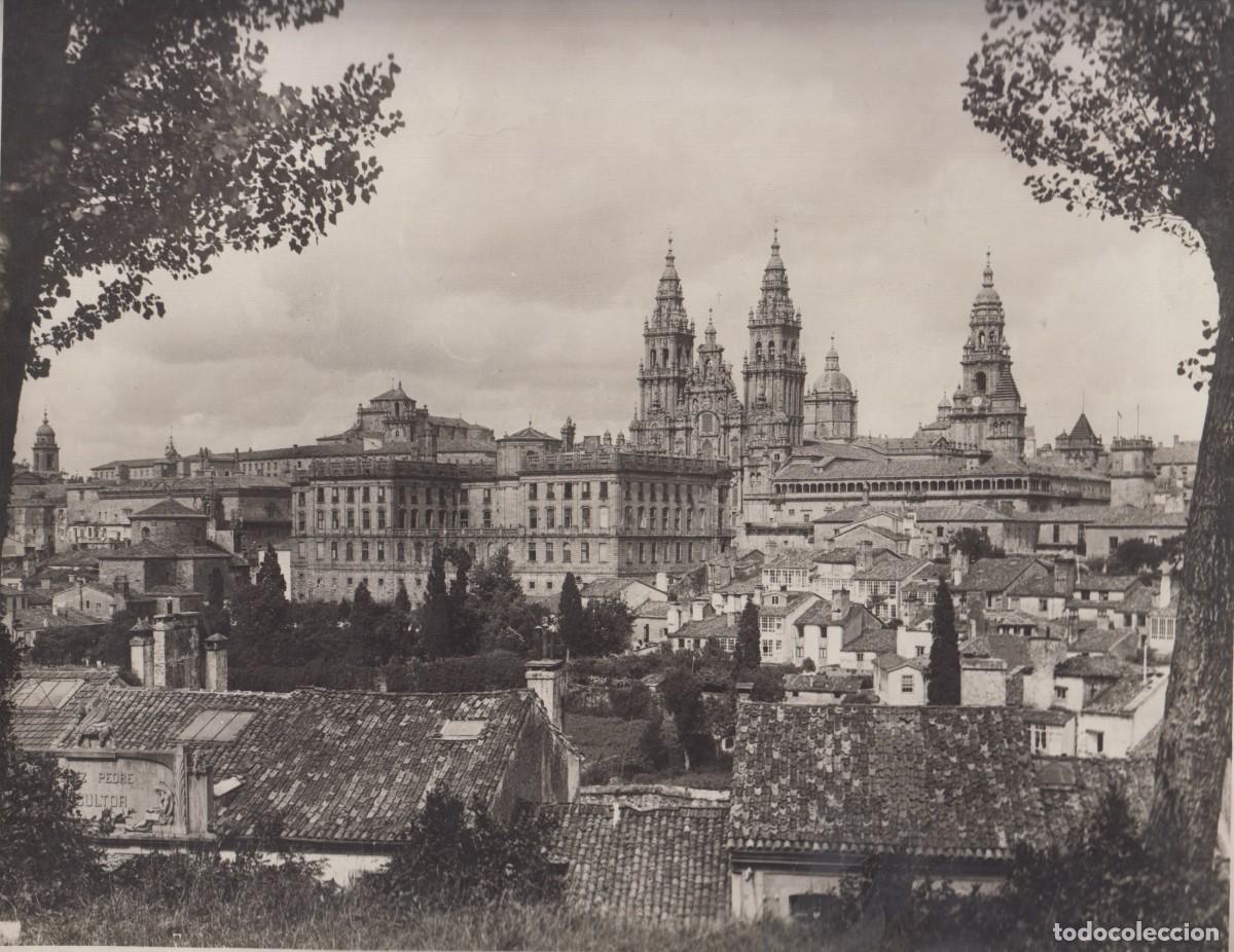 Fotograf&iacute;a antigua: FOTOGRAF&Iacute;A ORIGINAL SANTIAGO DE COMPOSTELA 29 x 23 CM