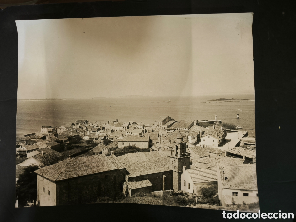 Fotograf&iacute;a antigua: Fotograf&iacute;a, vista panor&aacute;mica de Carril, Villagarc&iacute;a de Arosa. Pontevedra, mediados s. XX.