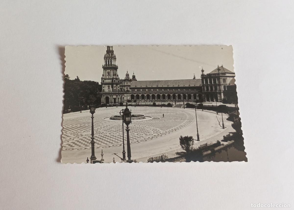 Fotograf&iacute;a antigua: Fotograf&iacute;a antigua - Plaza de Espa&ntilde;a de Sevilla - A&ntilde;o 1959
