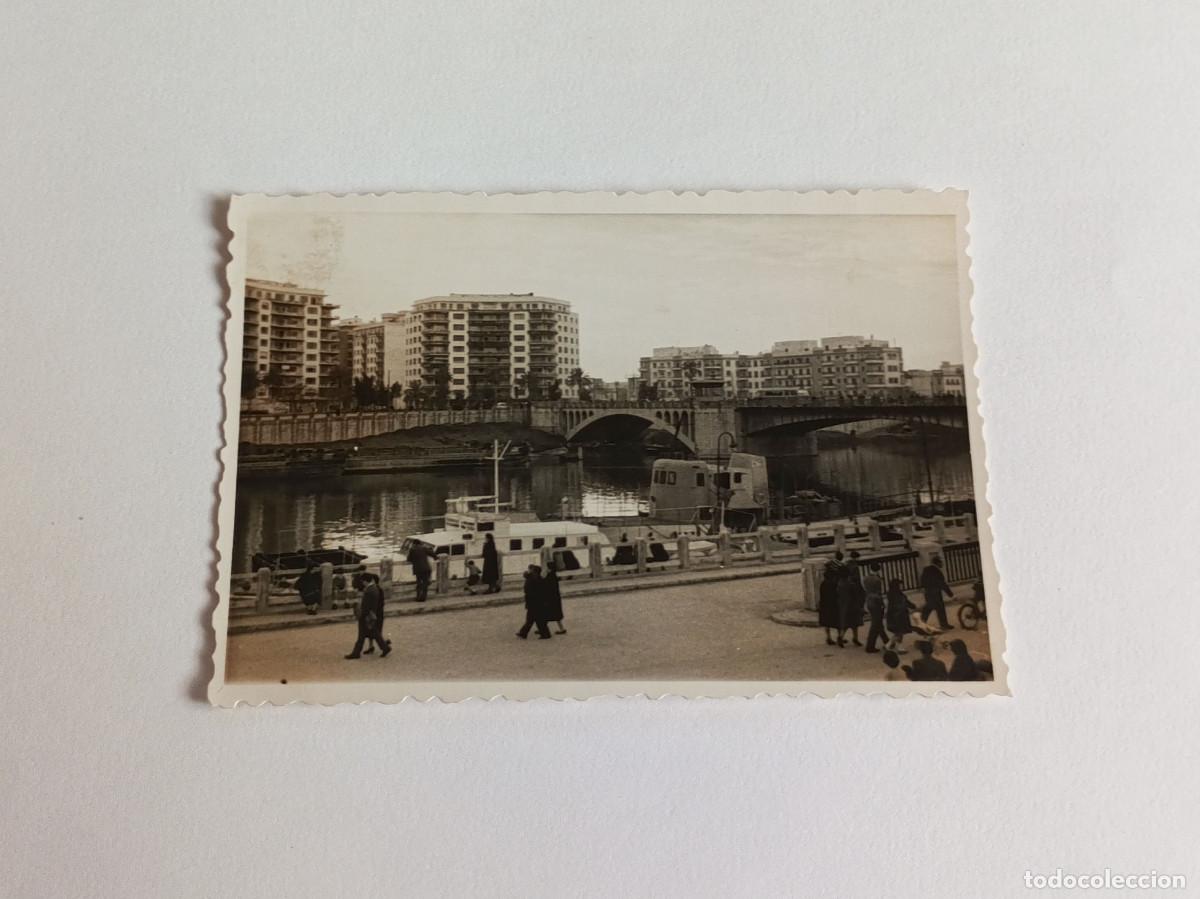 Fotograf&iacute;a antigua: Fotograf&iacute;a antigua - Puente de San Telmo de Sevilla - A&ntilde;o 1959