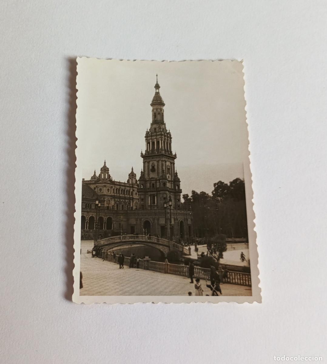 Fotograf&iacute;a antigua: Fotograf&iacute;a antigua - Torre de la Plaza de Espa&ntilde;a de Sevilla - A&ntilde;o 1959