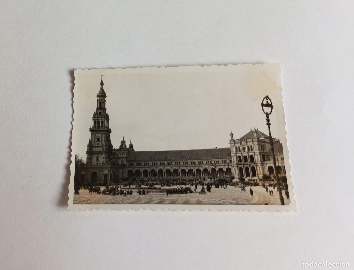 Fotograf&iacute;a antigua: Fotograf&iacute;a antigua - Plaza de Espa&ntilde;a de Sevilla - A&ntilde;o 1959