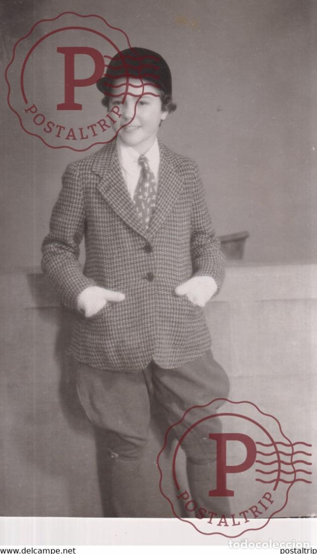 Fotograf&iacute;a antigua: MELLE FRANCHOMME PLUS JEUNE ECUYERE DE FRANCE CONCOURS HIPPIQUE 17*11CM MODE MODA HAUTE COUTURE