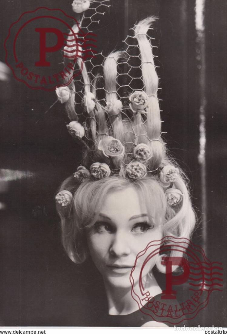 Fotograf&iacute;a antigua: coiffeurs parisiens 1962 ROGER PASQUIER 18*13CM MODE MODA HAUTE COUTURE