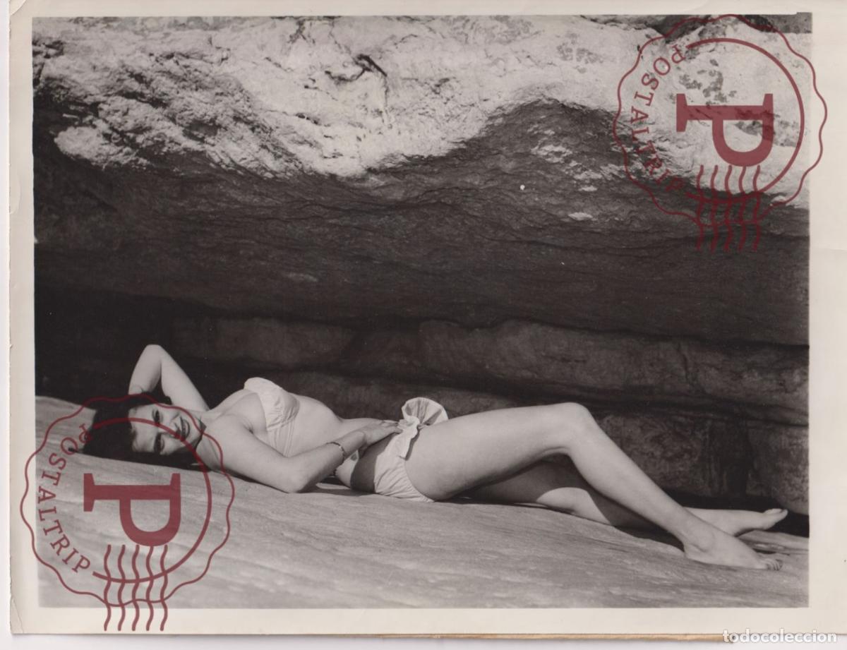 Fotograf&iacute;a antigua: PIN UP. DEJA... LE SOLEIL. MARSEILLE. 1960 +-24x18.5CM