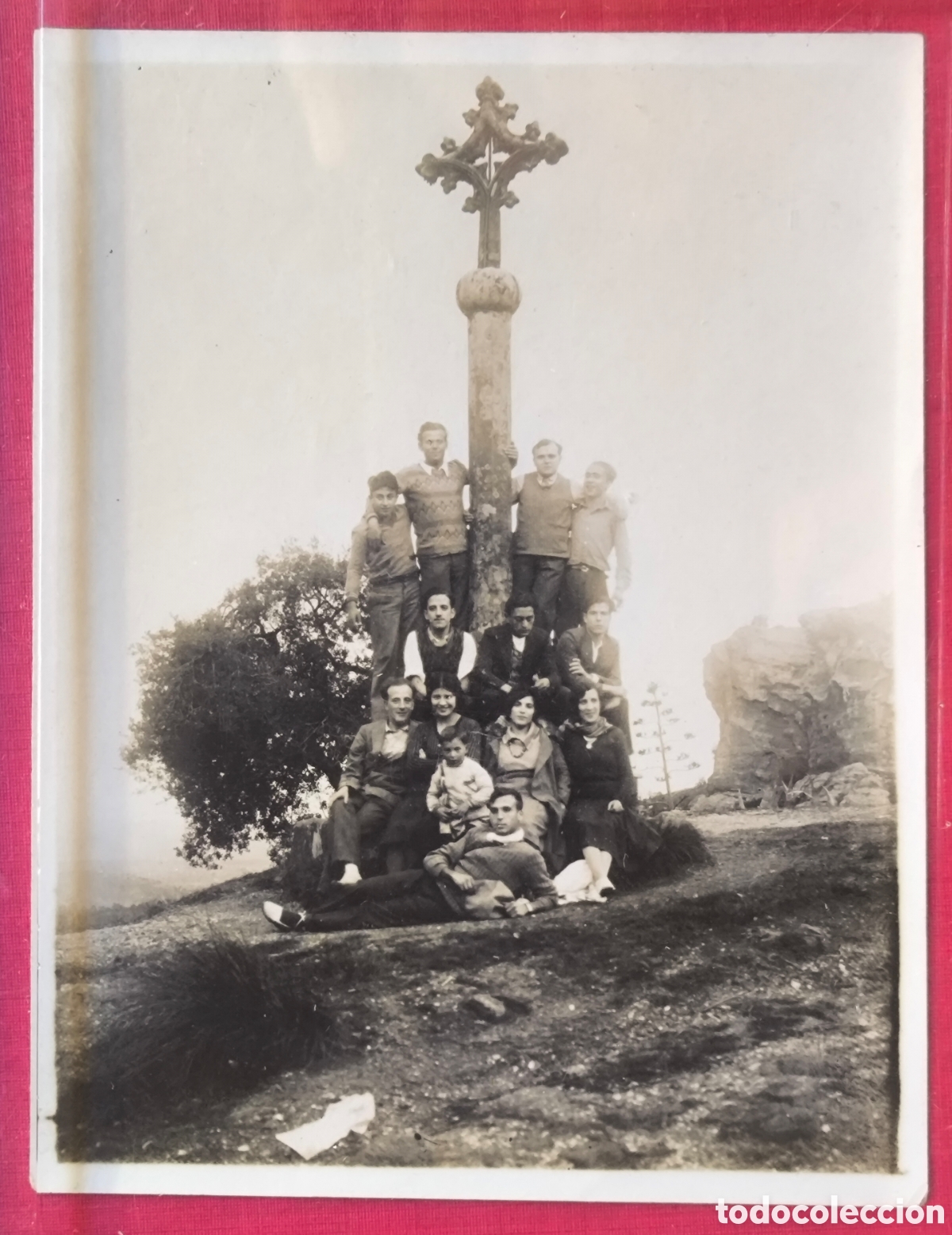 Fotograf&iacute;a antigua: CATALUNYA CREU DEL TERME SENSE IDENTIFICAR FOTOGRAF&Iacute;A EXCURSI&Oacute; C. 1920