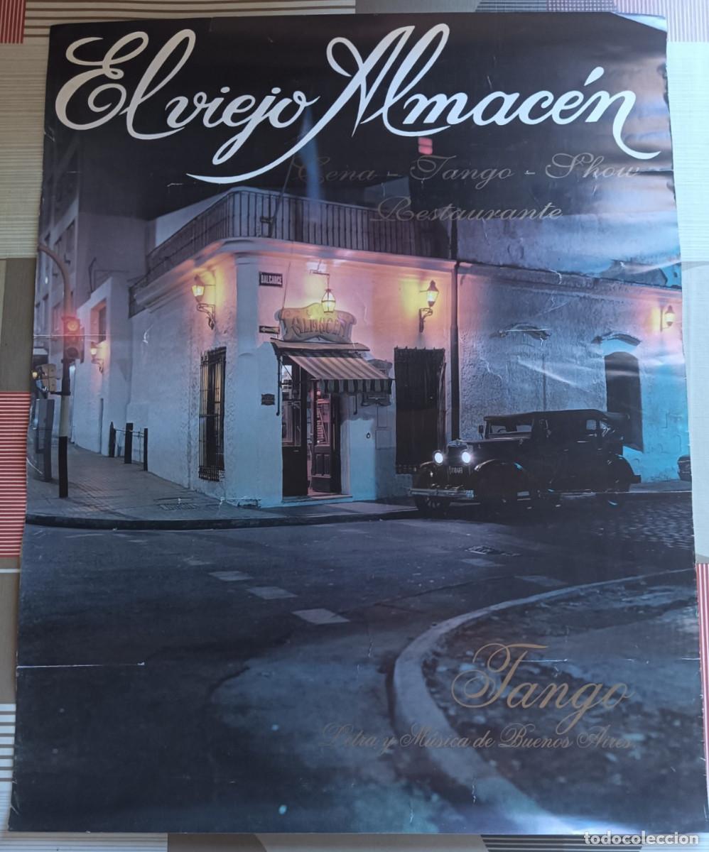 Fotograf&iacute;a antigua: Poster El Viejo Almacen, cena, tango, show, restaurante Buenos Aires