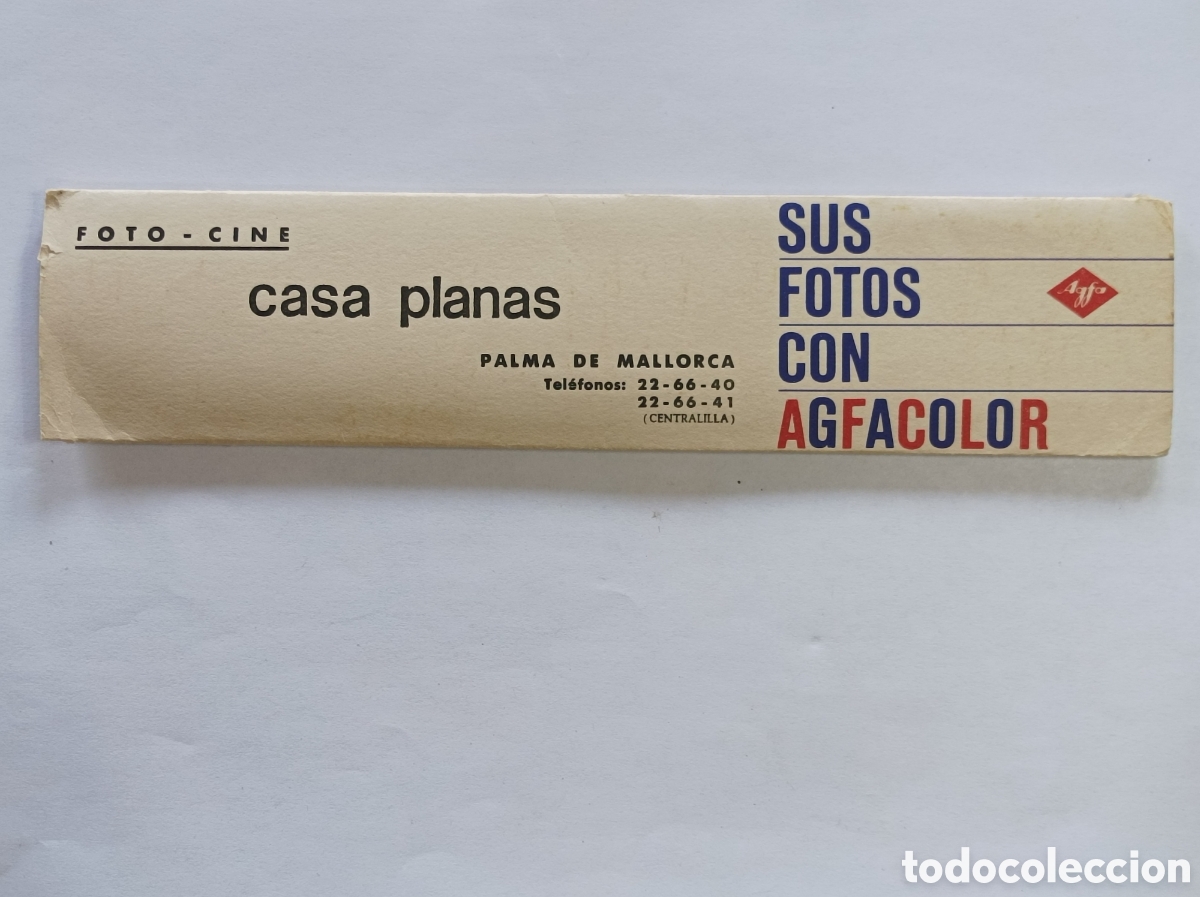 Fotograf&iacute;a antigua: AGFA. CASA PLANAS. FUNDA PARA NEGATIVOS. PALMA DE MALLORCA. FOTOGRAF&Iacute;A ANTIGUA.