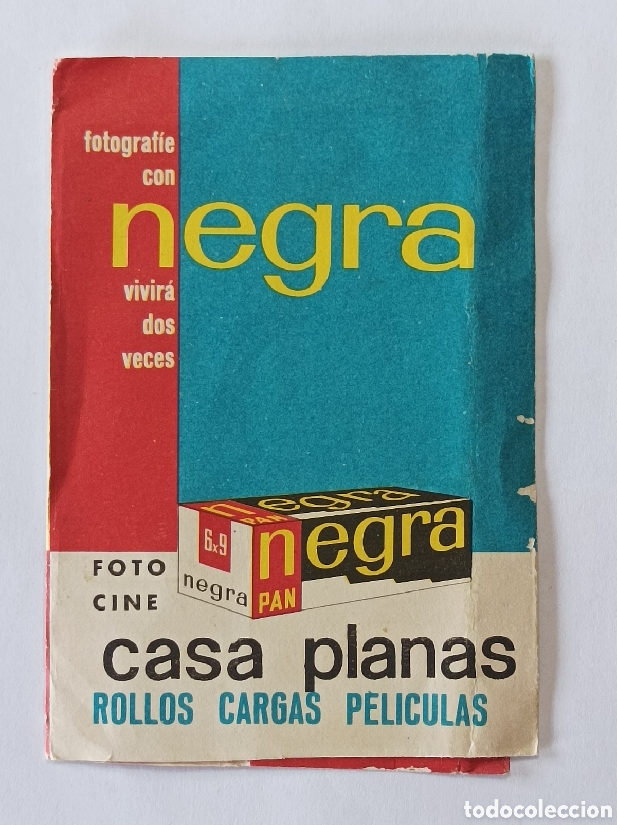 Fotograf&iacute;a antigua: NEGRA. CASA PLANAS. FUNDA NEGATIVOS. 10x14 CM. PALMA DE MALLORCA. FOTOGRAF&Iacute;A ANTIGUA.