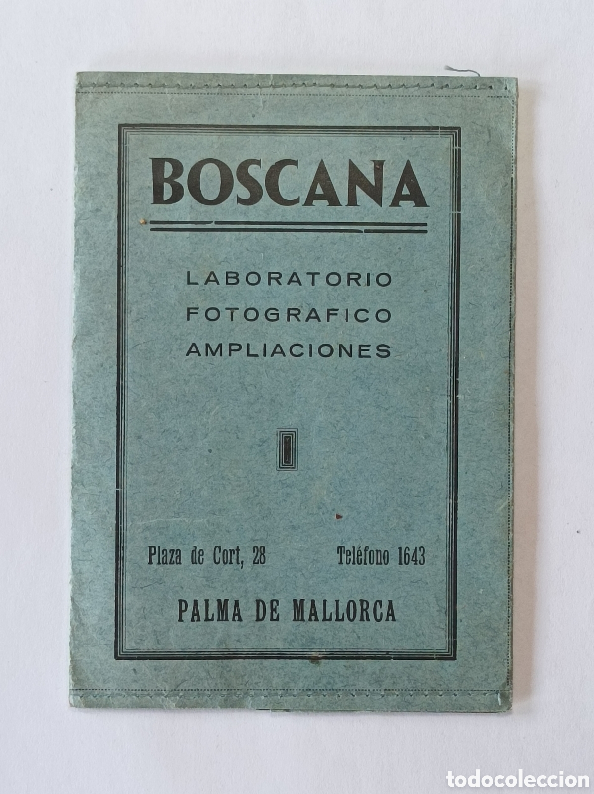 Fotograf&iacute;a antigua: BOSCANA. FUNDA PARA NEGATIVOS. 9,5x13,5 CM. PALMA DE MALLORCA. FOTOGRAF&Iacute;A ANTIGUA.