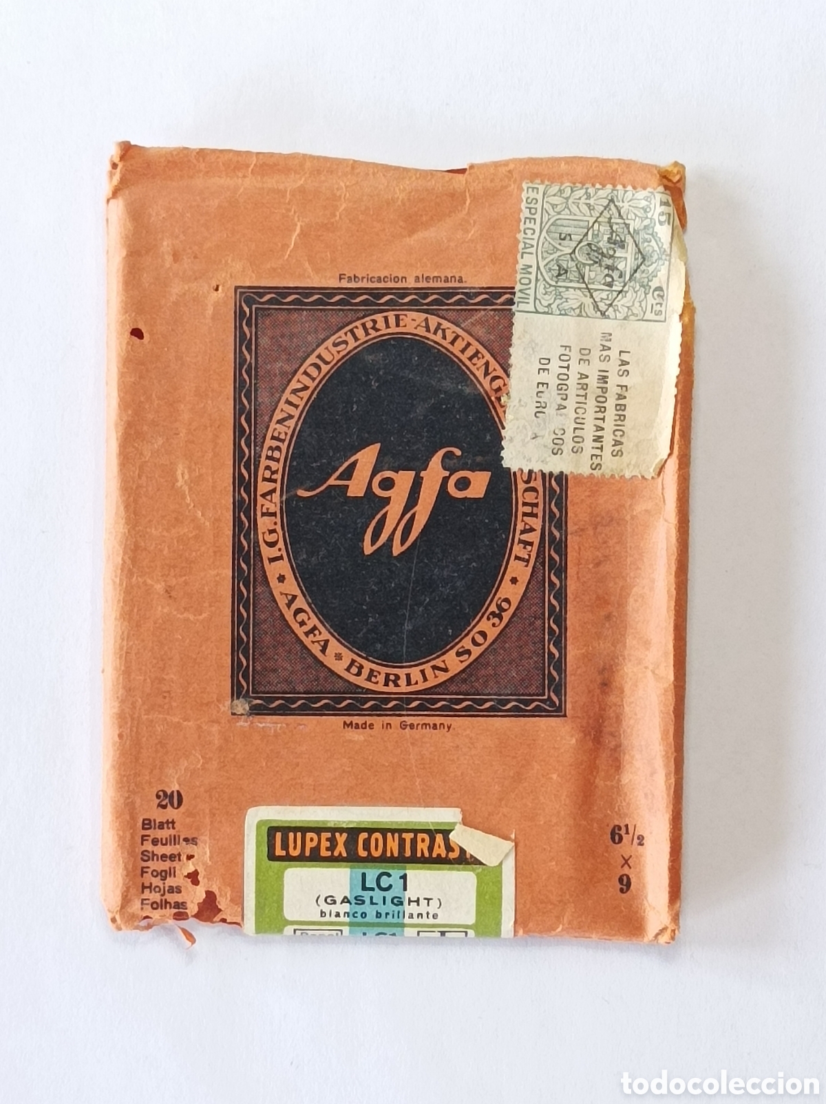 Fotograf&iacute;a antigua: AGFA. FUNDA PARA NEGATIVOS. CON SELLO DE IMPORTACI&Oacute;N. 8x11 CM. FOTOGRAF&Iacute;A ANTIGUA.