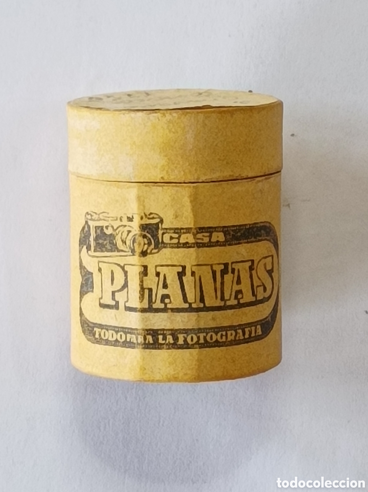 Fotograf&iacute;a antigua: CASA PLANAS. FUNDA PARA CARRETE. CARTON. PALMA DE MALLORCA. ALTURA 4 CM.