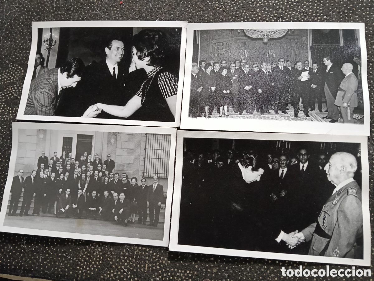 Fotograf&iacute;a antigua: FOTOGRAFIA FRANCISCO FRANCO EN EL PALACIO DEL PARDO (MADRID) RECEPCION A AUTORIDADES (JUAN GARC&Iacute;A CA