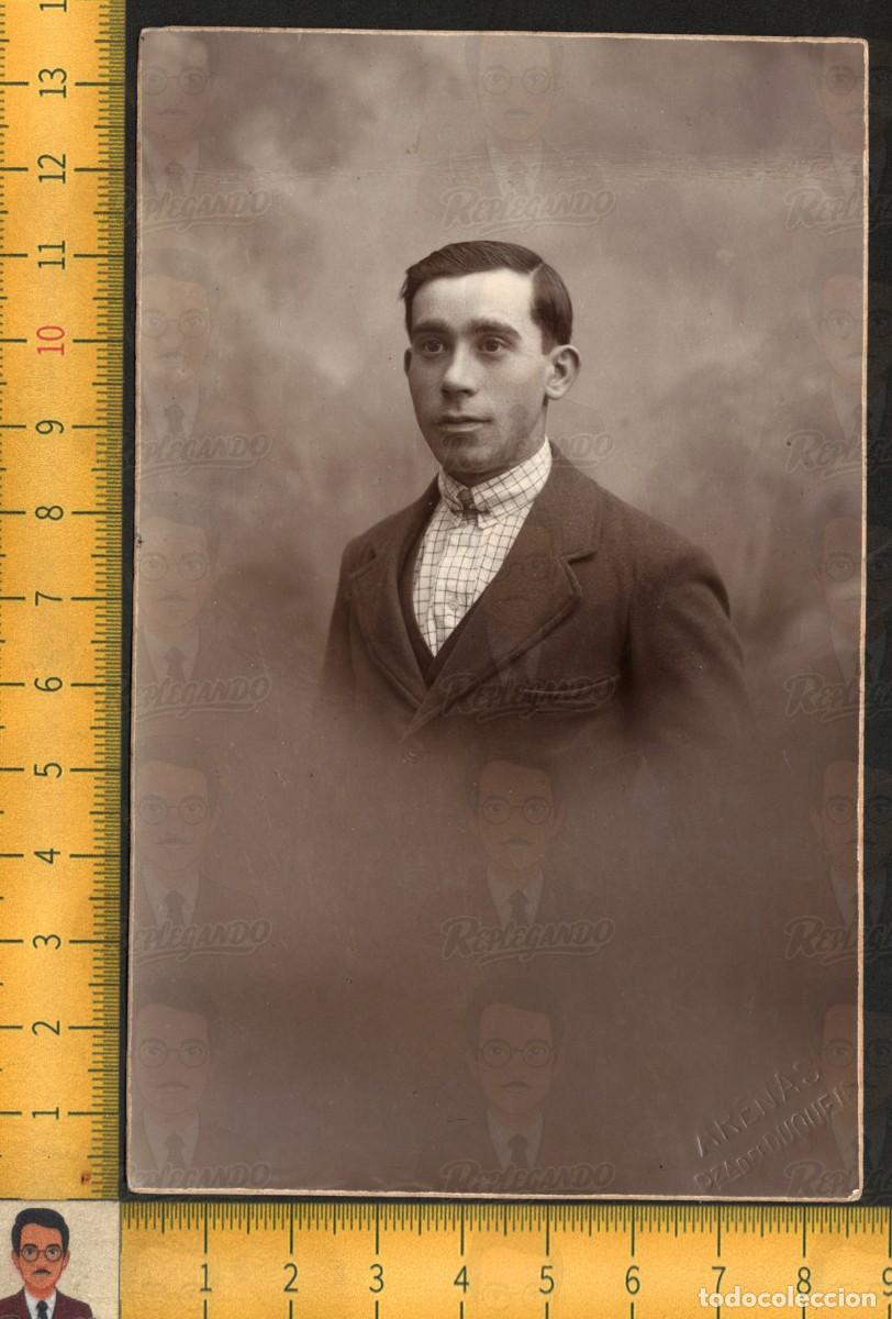 Fotograf&iacute;a antigua: RETRATO HOMBRE JOVEN GUAPO TRAJE CAMISA CUADROS - ARENAS SEVILLA - FOTO ANTIGUA LGTB A&Ntilde;OS 30/40