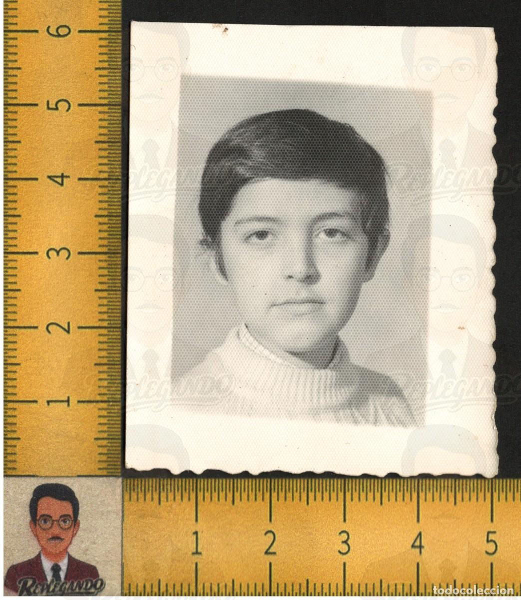 Fotograf&iacute;a antigua: RETRATO NI&Ntilde;O PELO CORTO MIRADA SERIA - JERSEY LANA BLANCO - FOTOGRAF&Iacute;A ANTIGUA FOTOMEC&Aacute;NICA A&Ntilde;OS 50/