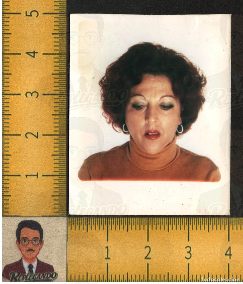 Fotograf&iacute;a antigua: RETRATO MUJER MAQUILLADA CARM&Iacute;N PENDIENTES - TIPO CARN&Eacute; ESTILO FOTOMAT&Oacute;N - FOTO ART&Iacute;STICA A&Ntilde;OS 80/90