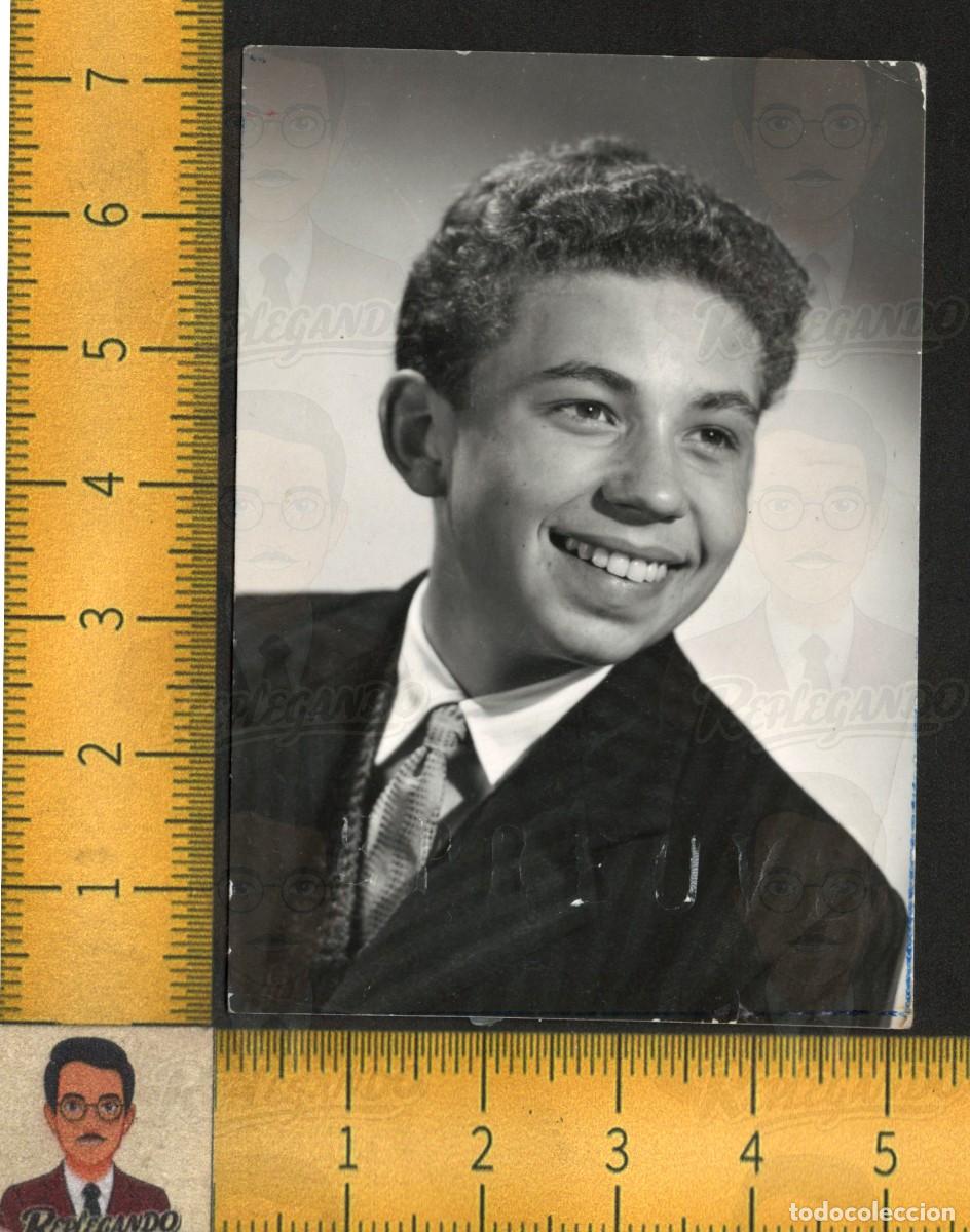 Fotograf&iacute;a antigua: RETRATO JOVEN GUAPO SONRIENTE TRAJE CORBATA - &Eacute;PREUVE PRUEBA FOTOGR&Aacute;FICA - FOTO ANTIGUA A&Ntilde;OS 50