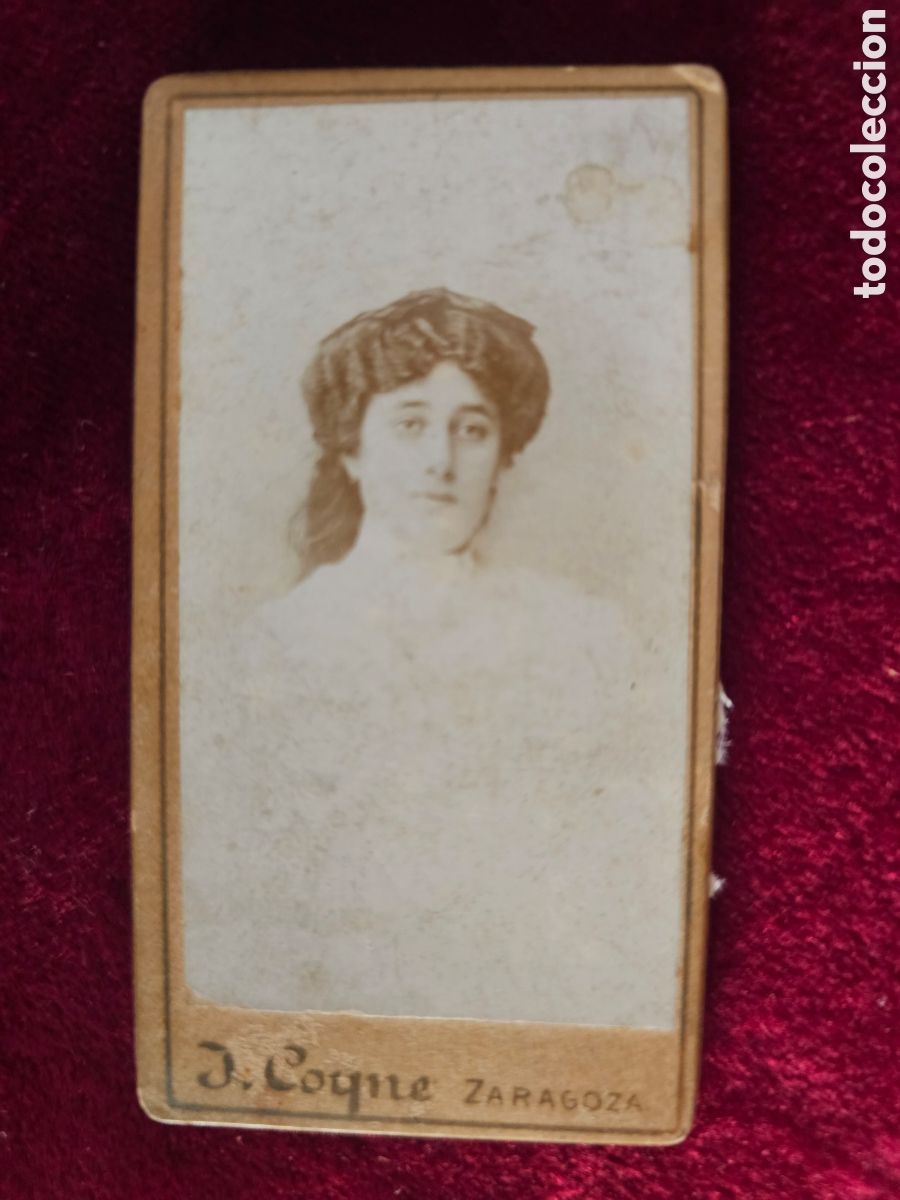 Fotograf&iacute;a antigua: Fotograf&iacute;a Antigua Carte de Visite (CDV) &ndash; J. Coyne (Zaragoza), Finales S. XIX / Princ. S. XX