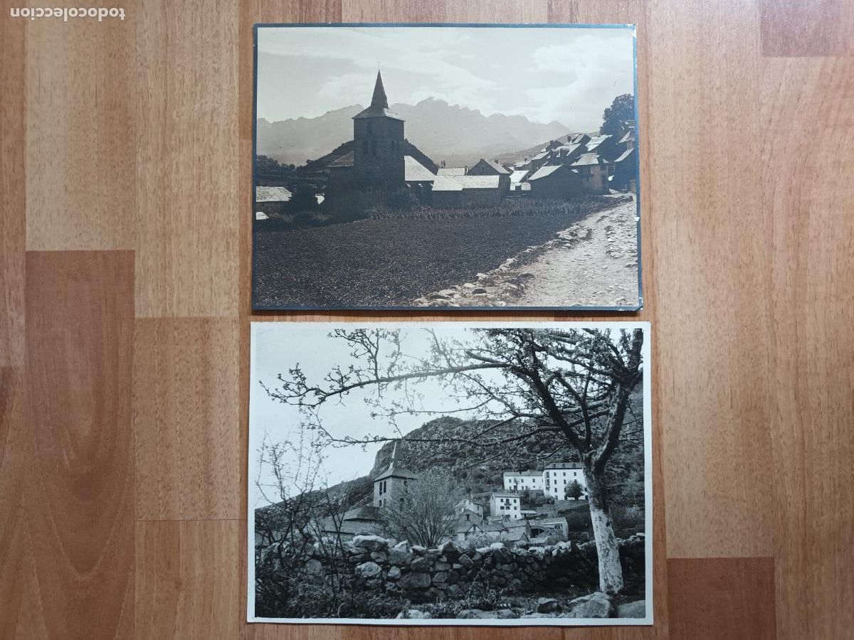 Fotograf&iacute;a antigua: IGLESIA NUESTRA SE&Ntilde;ORA DE LA ASUNCION. SANTA ANA. PANTICOSA HUESCA. DOS FOTOGRAF&Iacute;AS.