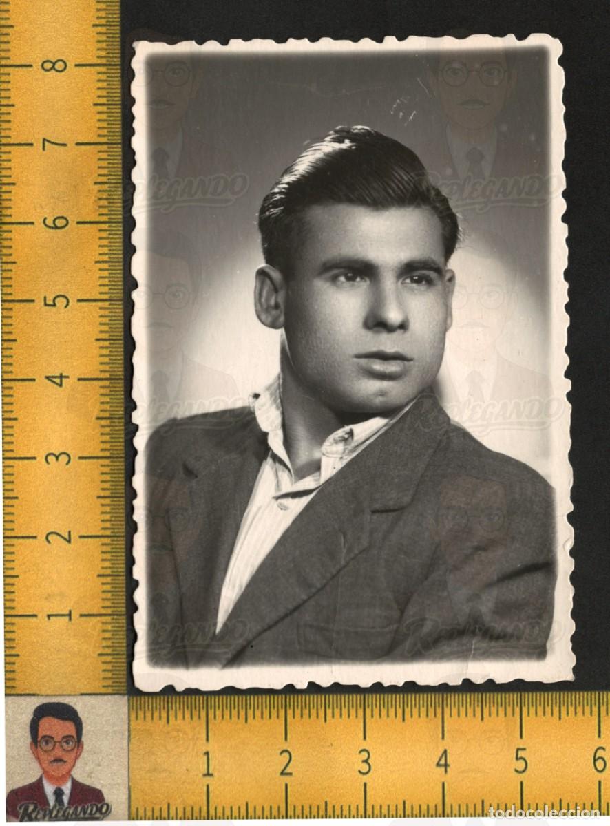 Fotograf&iacute;a antigua: RETRATO SEXY HOMBRE JOVEN GOMINA - GUAPO MIRADA INTENSA CAMISA - FOTOGRAF&Iacute;A ANTIGUA LGTB A&Ntilde;OS 60