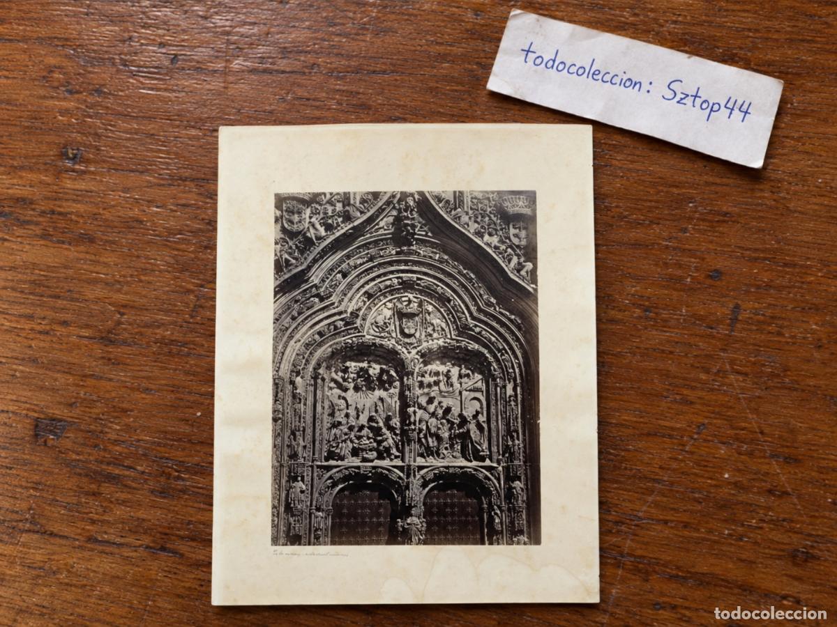 Fotograf&iacute;a antigua: Antigua Fotograf&iacute;a de Salamanca - Puerta de Ramos de la Catedral Nueva - &Eacute;poca