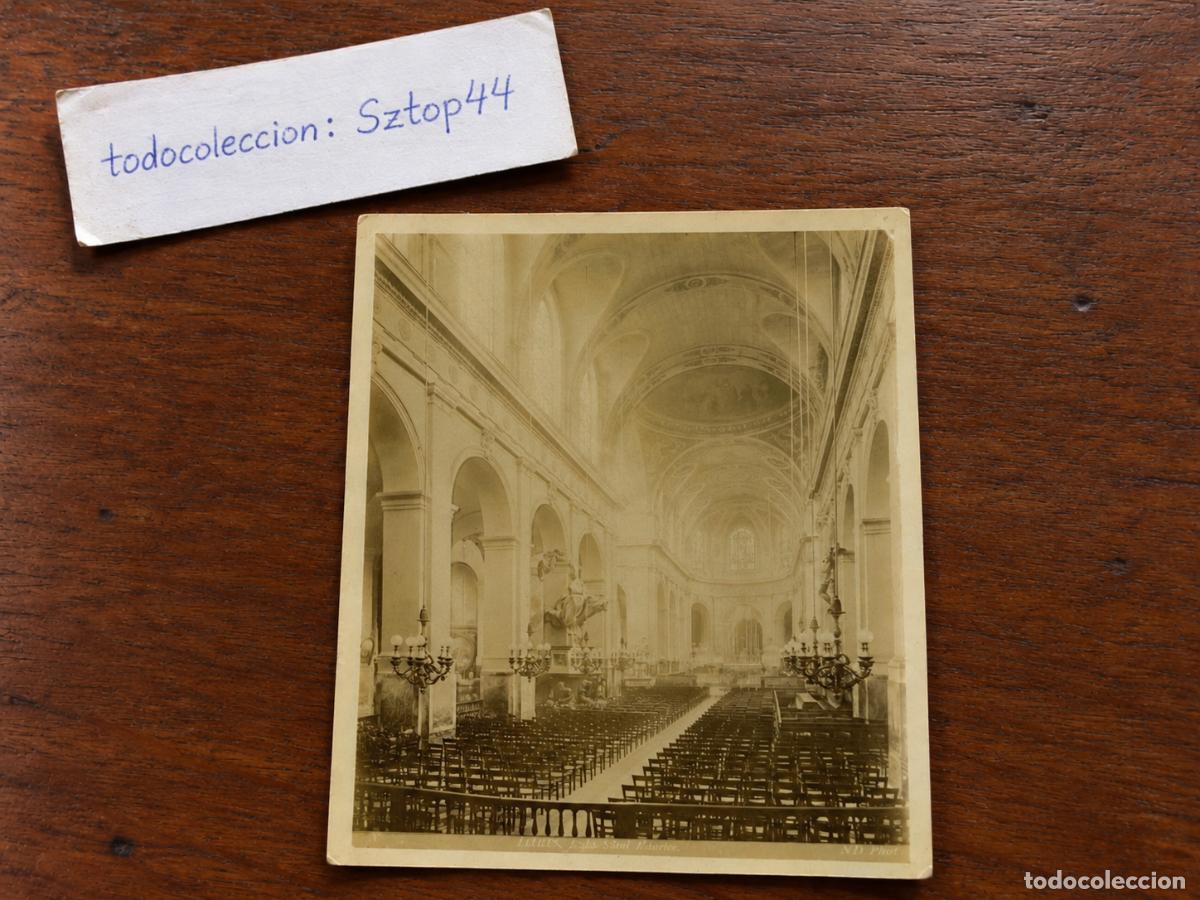 Fotograf&iacute;a antigua: Antigua Fotograf&iacute;a Par&iacute;s - Interior de la Iglesia Saint-Roch - Edici&oacute;n ND Phot