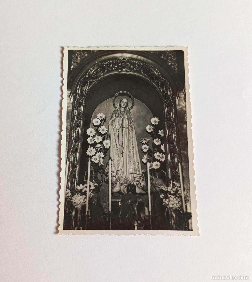 Fotograf&iacute;a antigua: Fotograf&iacute;a antigua - Virgen de F&aacute;tima en la Iglesia de San Jacinto, de Sevilla - A&ntilde;o 1959