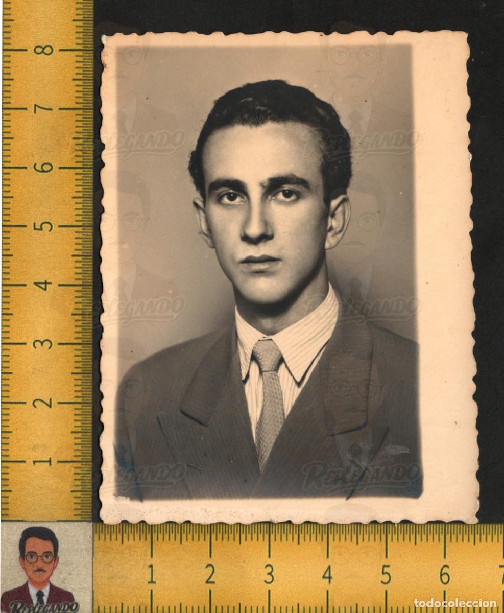 Fotograf&iacute;a antigua: RETRATO HOMBRE JOVEN GUAPO MIRADA INTENSA TRAJE CORBATA - FOTO ANTIGUA ART&Iacute;STICA LGTB A&Ntilde;OS 40/50