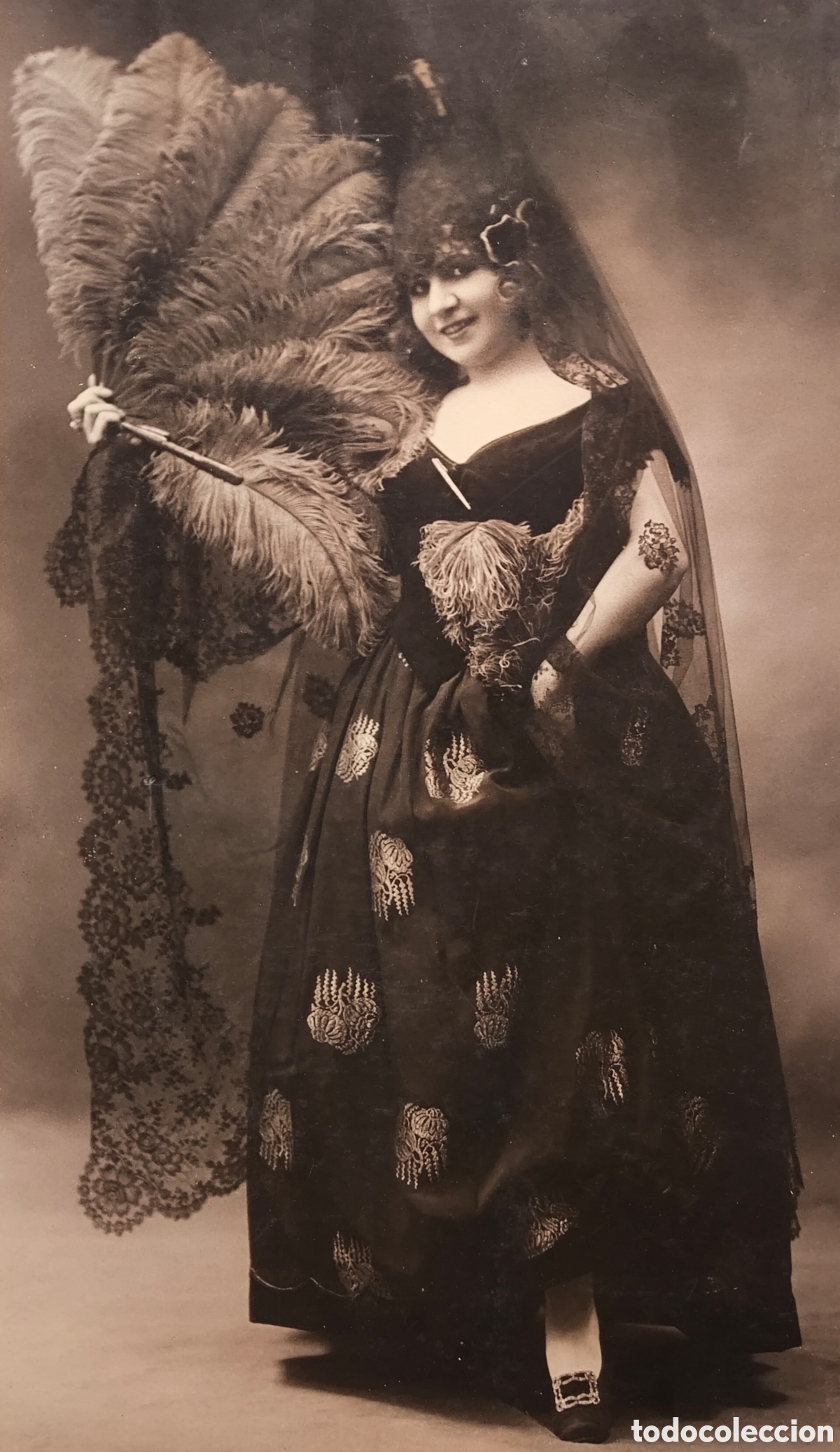Fotograf&iacute;a antigua: CARMEN FLORES ? ARTISTA CUPL&Eacute; TIPLE FOTOGRAF&Iacute;A RETRATO DE ESTUDIO FOT&Oacute;GRAFO ALFONSO MADRID C. 1920