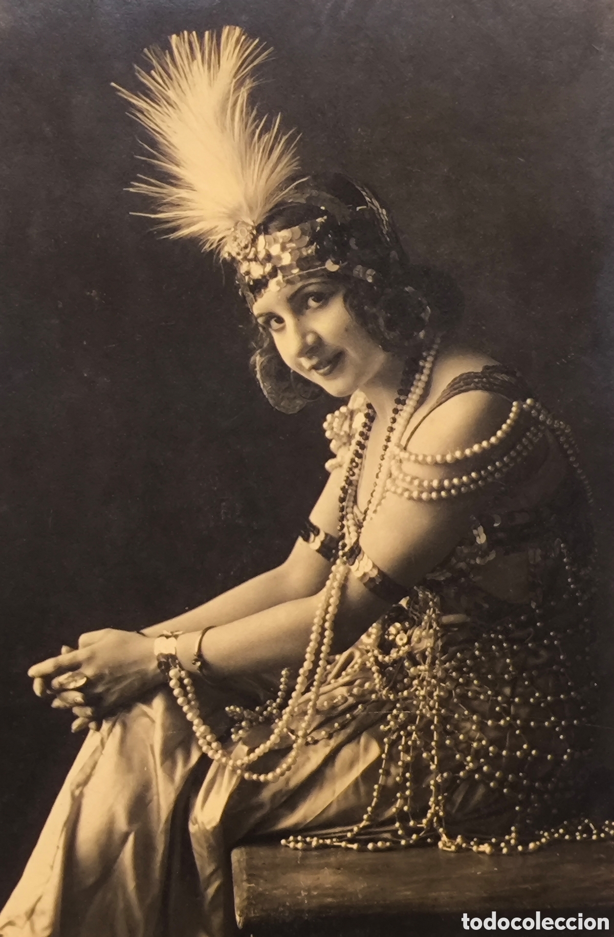 Fotograf&iacute;a antigua: ARTISTA CUPL&Eacute; TIPLE SIN IDENTIFICAR FOTOGRAF&Iacute;A RETRATO DE ESTUDIO PHOTO - HALL M&Aacute;LAGA C. 1920