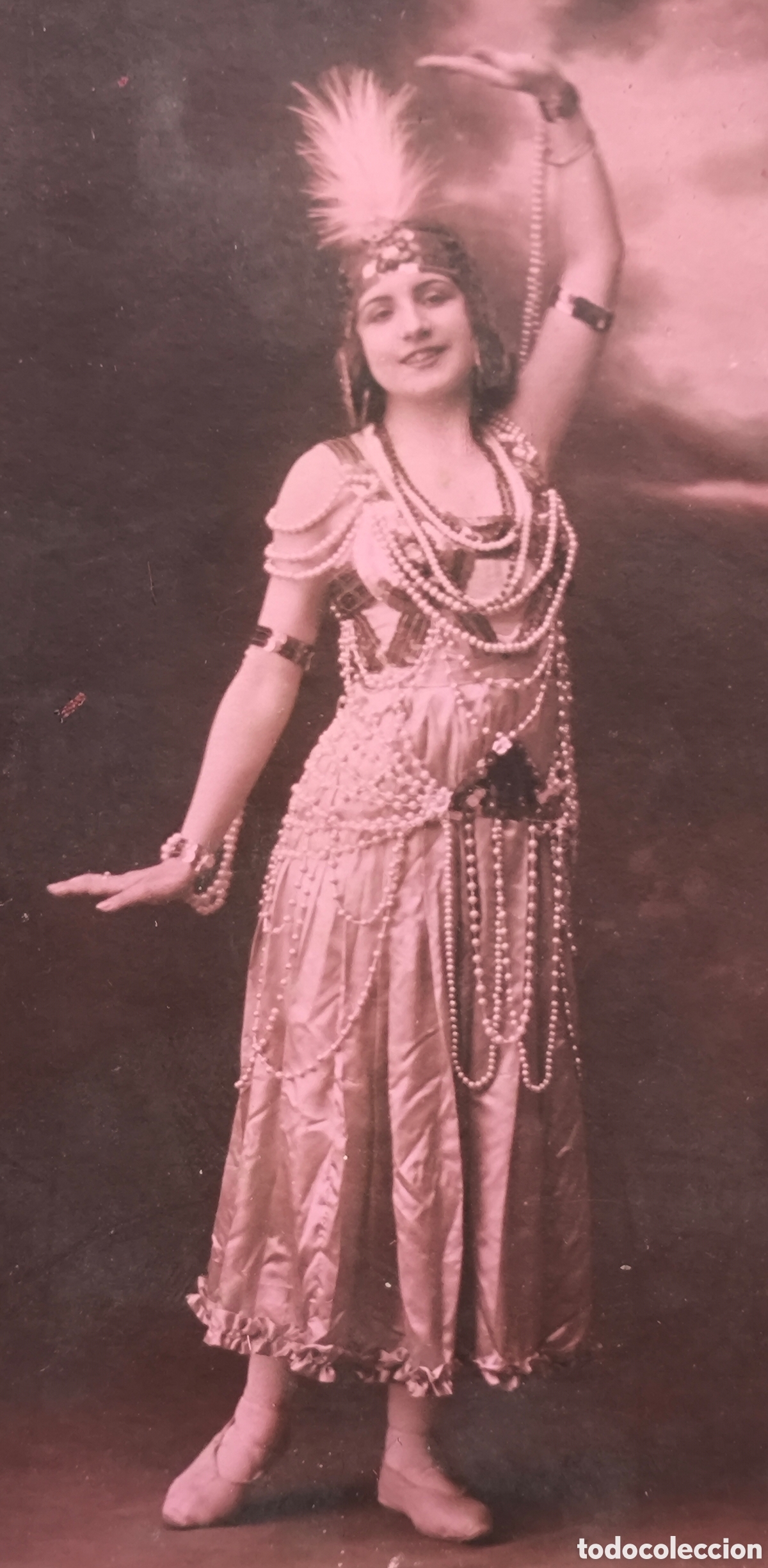 Fotograf&iacute;a antigua: ARTISTA CUPL&Eacute; TIPLE SIN IDENTIFICAR FOTOGRAF&Iacute;A RETRATO DE ESTUDIO PHOTO - HALL M&Aacute;LAGA C. 1920