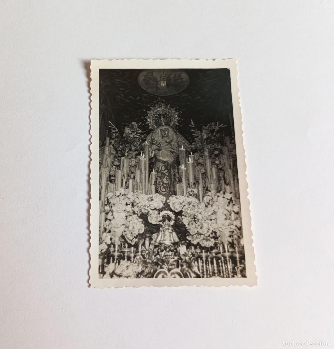 Fotograf&iacute;a antigua: Antigua fotograf&iacute;a - Semana Santa Sevilla - Virgen de la Estrella - A&ntilde;o 1959