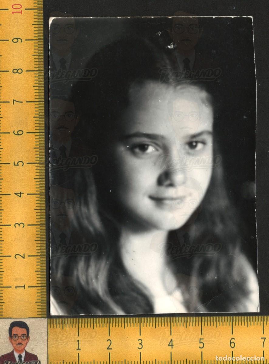 Fotograf&iacute;a antigua: RETRATO NI&Ntilde;A MIRADA DULCE PELO LARGO - PRIMER PLANO ROSTRO - FOTOGRAF&Iacute;A ANTIGUA ART&Iacute;STICA A&Ntilde;OS 60