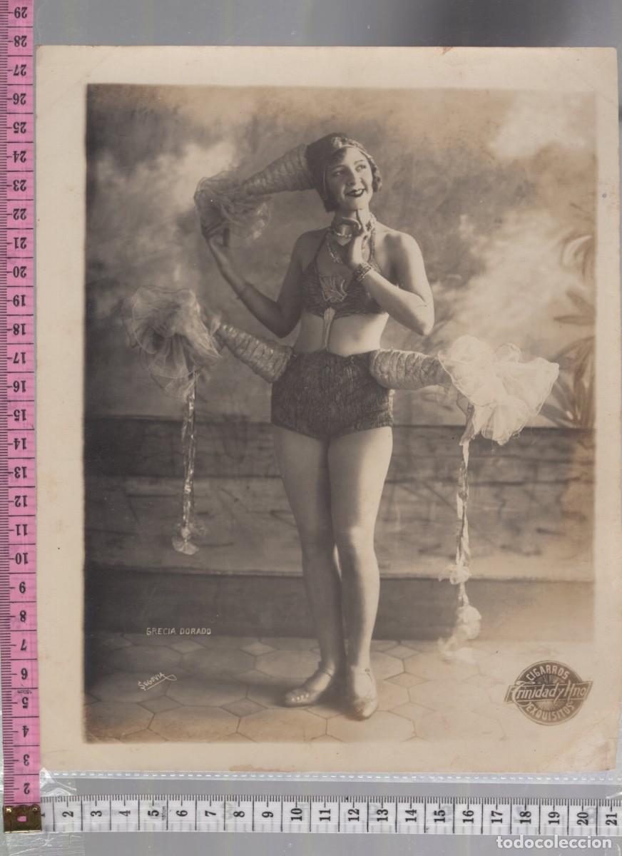 Fotograf&iacute;a antigua: Fotograf&iacute;a original Cuba Trinidad y Hno. Cigarros 1920s Art D&eacute;co Cabaret 20,3 x 25,4 cm