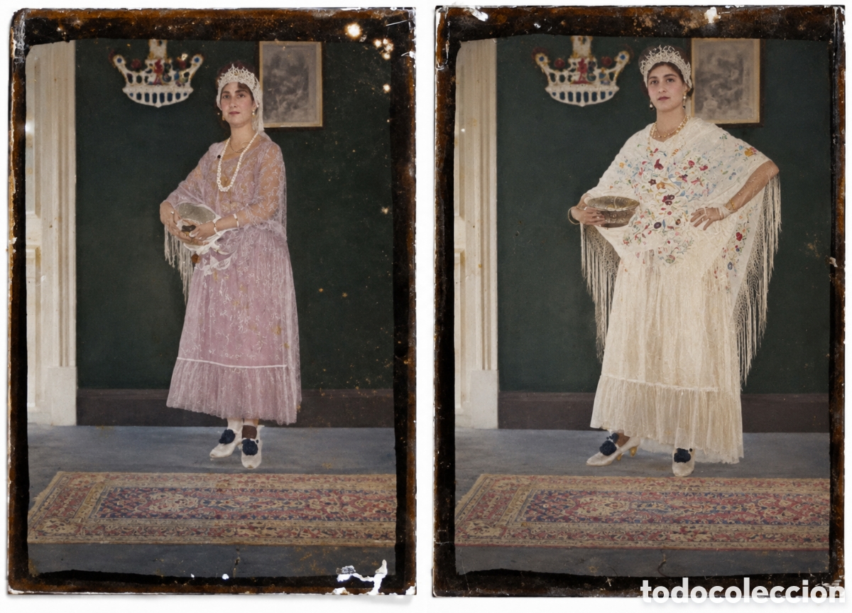 Fotograf&iacute;a antigua: NEGATIVOS DE CRISTAL. VESTIDOS DE &Eacute;POCA. 9x6.5 CM. BOSCANA. PALMA DE MALLORCA. AGFA. ANTIGUA FOTO