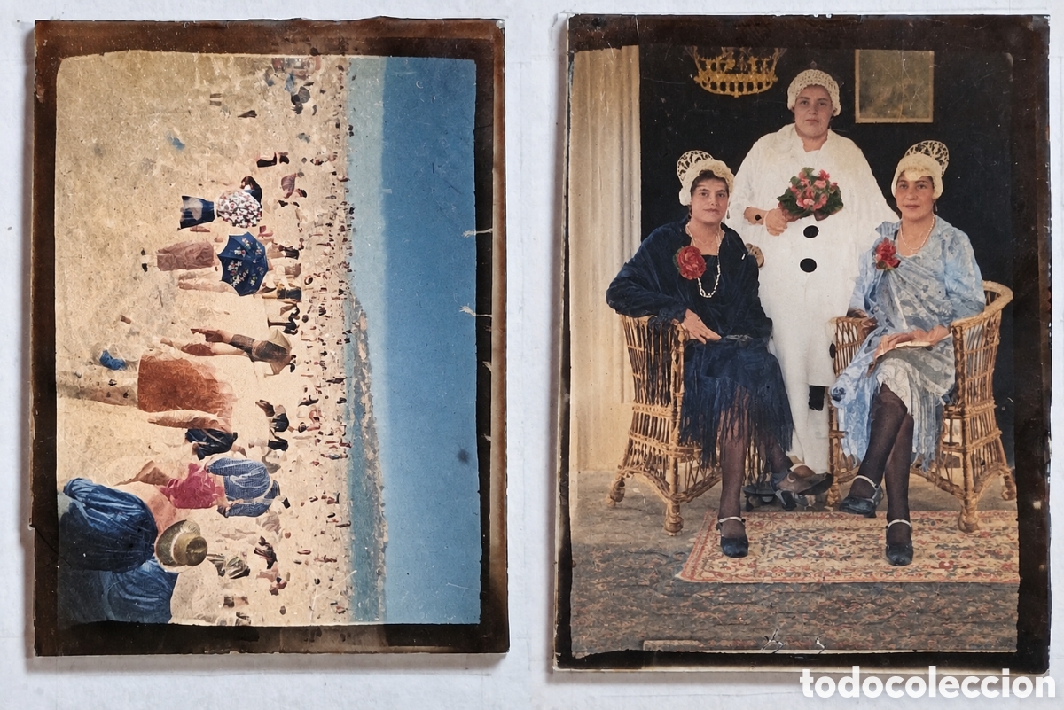 Fotograf&iacute;a antigua: NEGATIVOS DE CRISTAL. 9x6.5 CM. VESTIDOS DE &Eacute;POCA. VILA COLL. PALMA MALLORCA. FOTOGRAF&Iacute;A ANTIGUA.