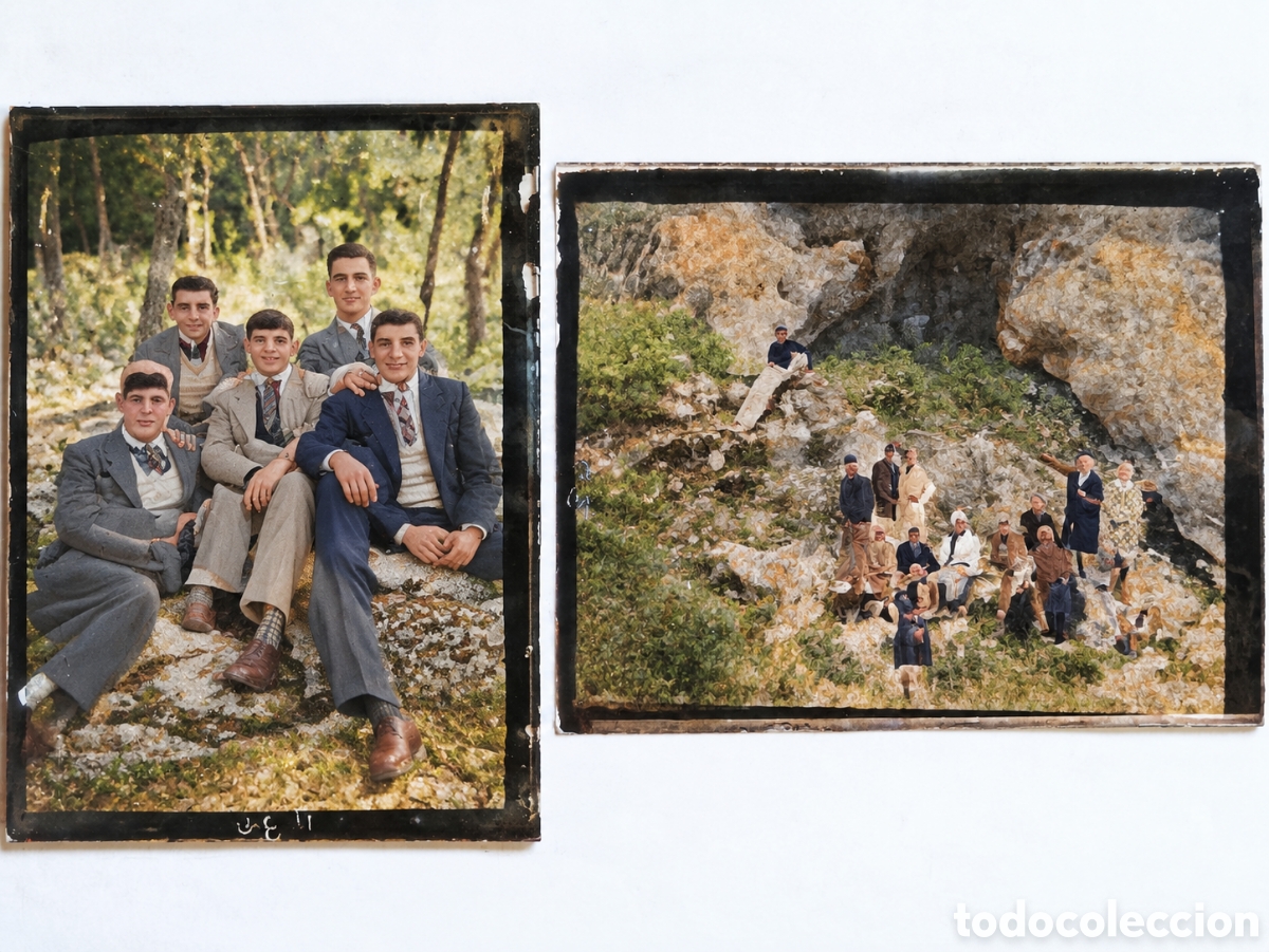 Fotograf&iacute;a antigua: NEGATIVOS DE CRISTAL. PAISANOS. 9x6.5 CM. BOSCANA. PALMA MALLORCA. AGFA. ANTIGUA FOTOGRAF&Iacute;A.