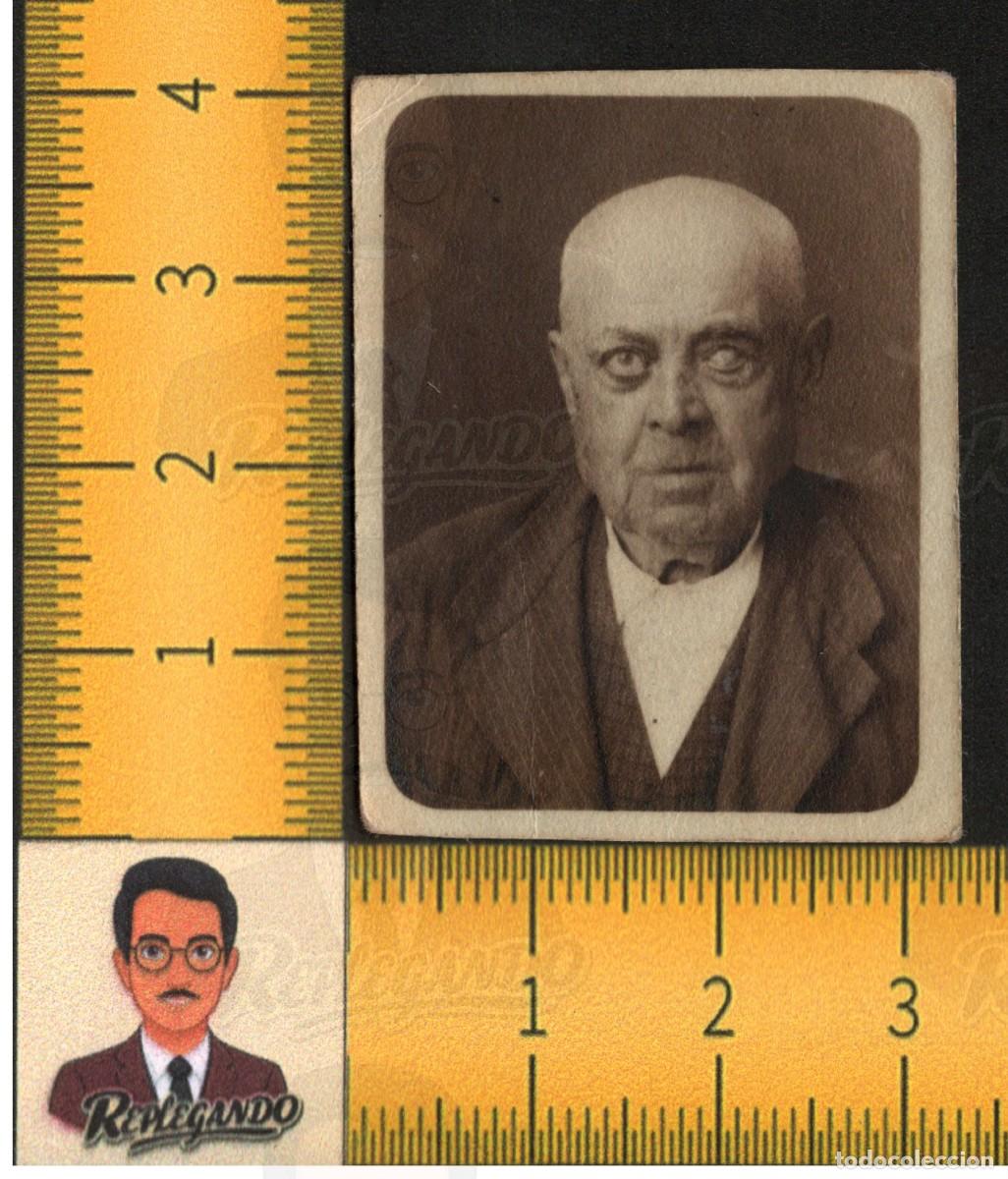 Fotograf&iacute;a antigua: RETRATO HOMBRE TUERTO - SE&Ntilde;OR MAYOR CALVO MIRADA SERIA TRAJE - FOTO ANTIGUA TIPO CARN&Eacute; A&Ntilde;OS 40/50