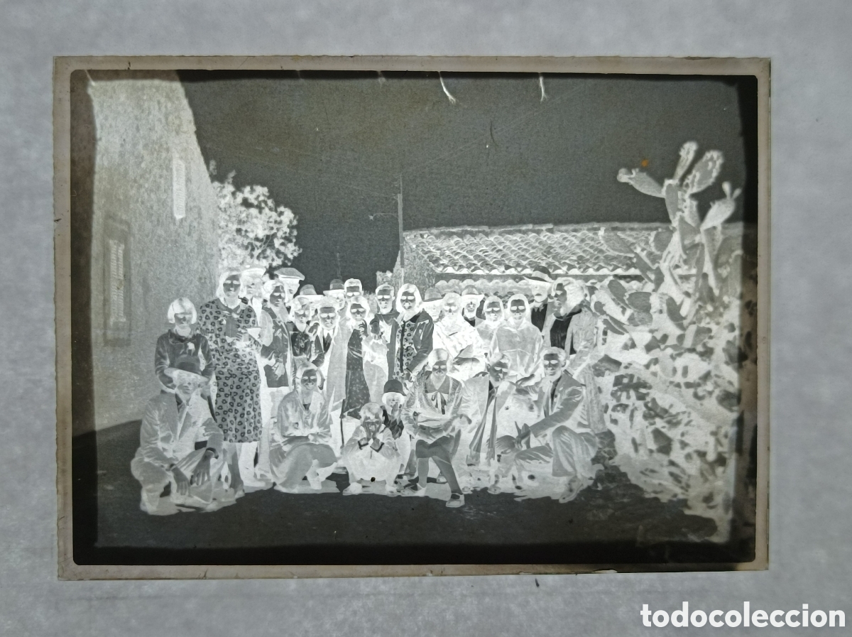Fotograf&iacute;a antigua: NEGATIVO DE CRISTAL. PAISANOS. 9x6,5 CM. VER FOTOS. FOTOGRAF&Iacute;A ANTIGUA.