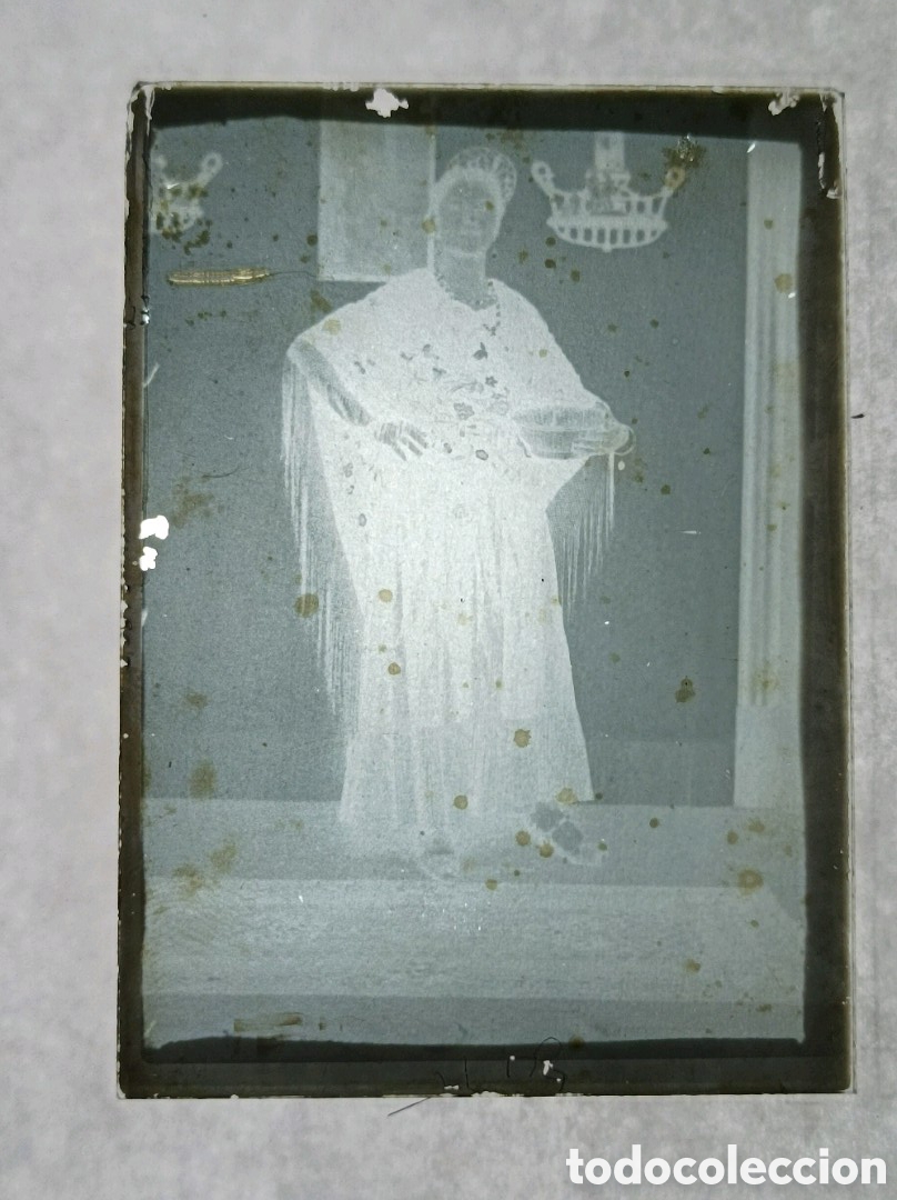 Fotograf&iacute;a antigua: NEGATIVO DE CRISTAL. PAISANA. 9x6,5 CM. VER FOTOS. FOTOGRAF&Iacute;A ANTIGUA.