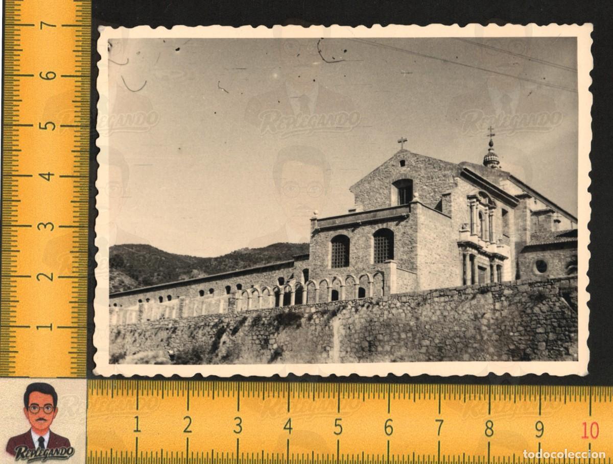 Fotograf&iacute;a antigua: CARTUJA PORTA COELI B&Eacute;TERA (VALENCIA) : IGLESIA FACHADA MONASTERIO - FOTOGRAF&Iacute;A ANTIGUA A&Ntilde;OS 50/60