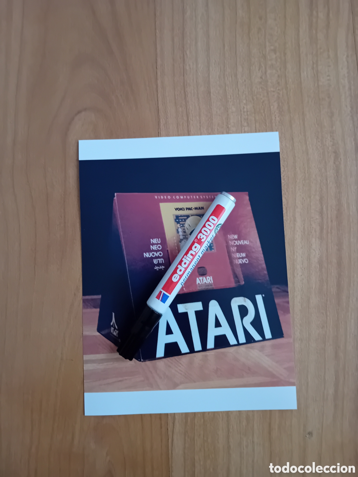 Fotograf&iacute;a antigua: DOS FOTOS 15X20 DISPLAY ATARI PACMAN. PAC MAN. COMIENZOS A&Ntilde;OS 80S. REPRODUCCI&Oacute;N ACTUAL
