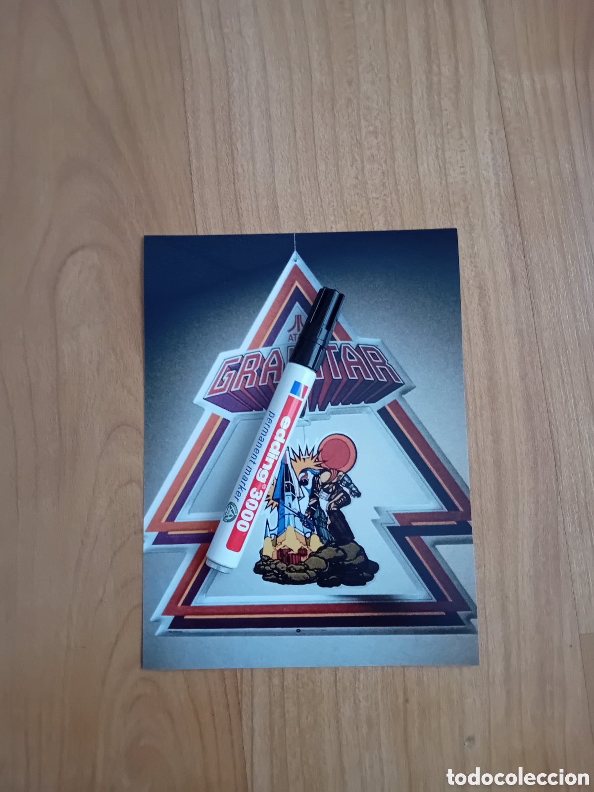 Fotograf&iacute;a antigua: FOTO 15X20 DISPLAY COLGANTE ATARI VIDEOJUEGO GRAVITAR. COMIENZOS A&Ntilde;OS 80S. REPRODUCCI&Oacute;N ACTUAL