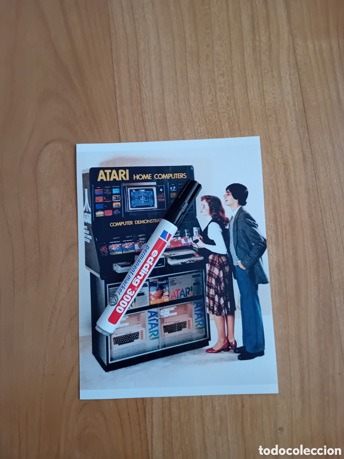 Fotograf&iacute;a antigua: FOTO 15X20 DISPLAY ATARI. COMIENZOS A&Ntilde;OS 80S. REPRODUCCI&Oacute;N ACTUAL