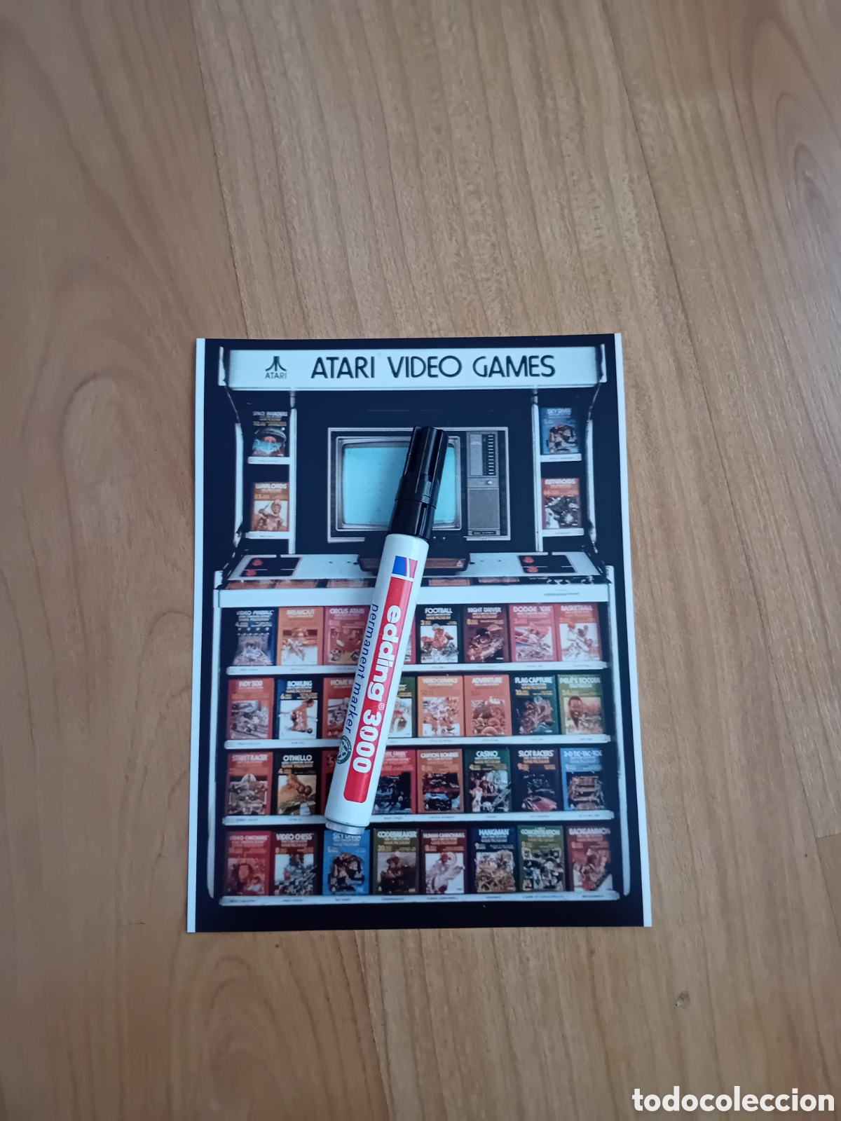 Fotograf&iacute;a antigua: FOTO 15X20 DISPLAY ATARI. COMIENZOS A&Ntilde;OS 80S. REPRODUCCI&Oacute;N ACTUAL