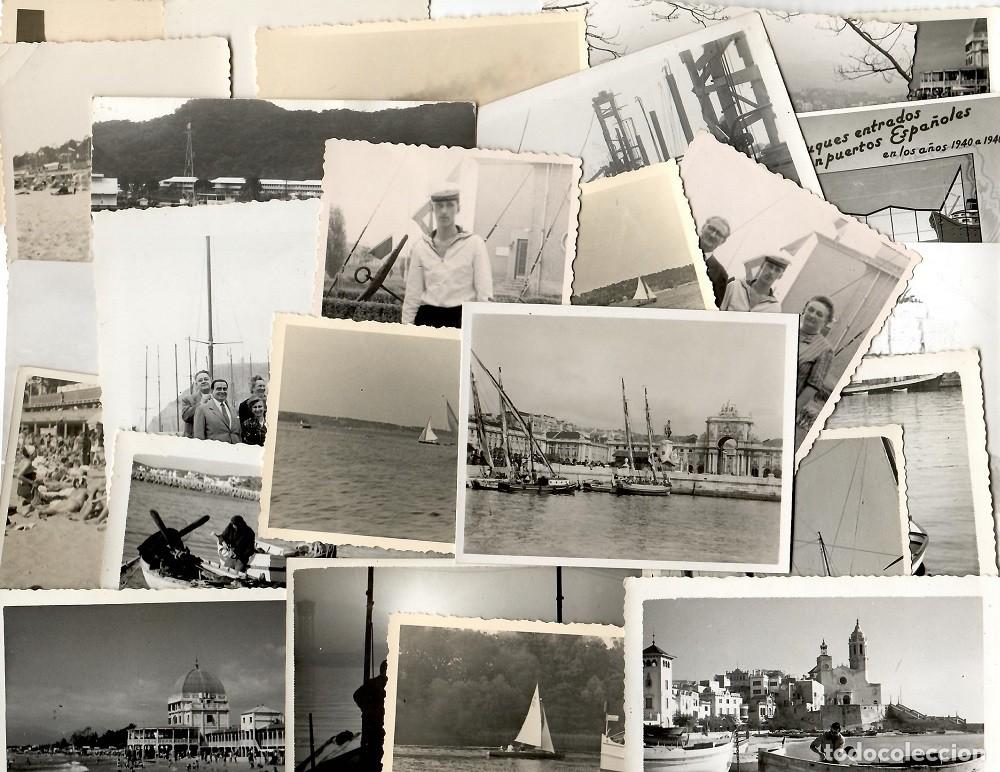 Fotografia antica: 60 Fotograf&iacute;as antiguas relacionadas con la mar traineras ba&ntilde;istas playas Sitges Salou barcos pesc..