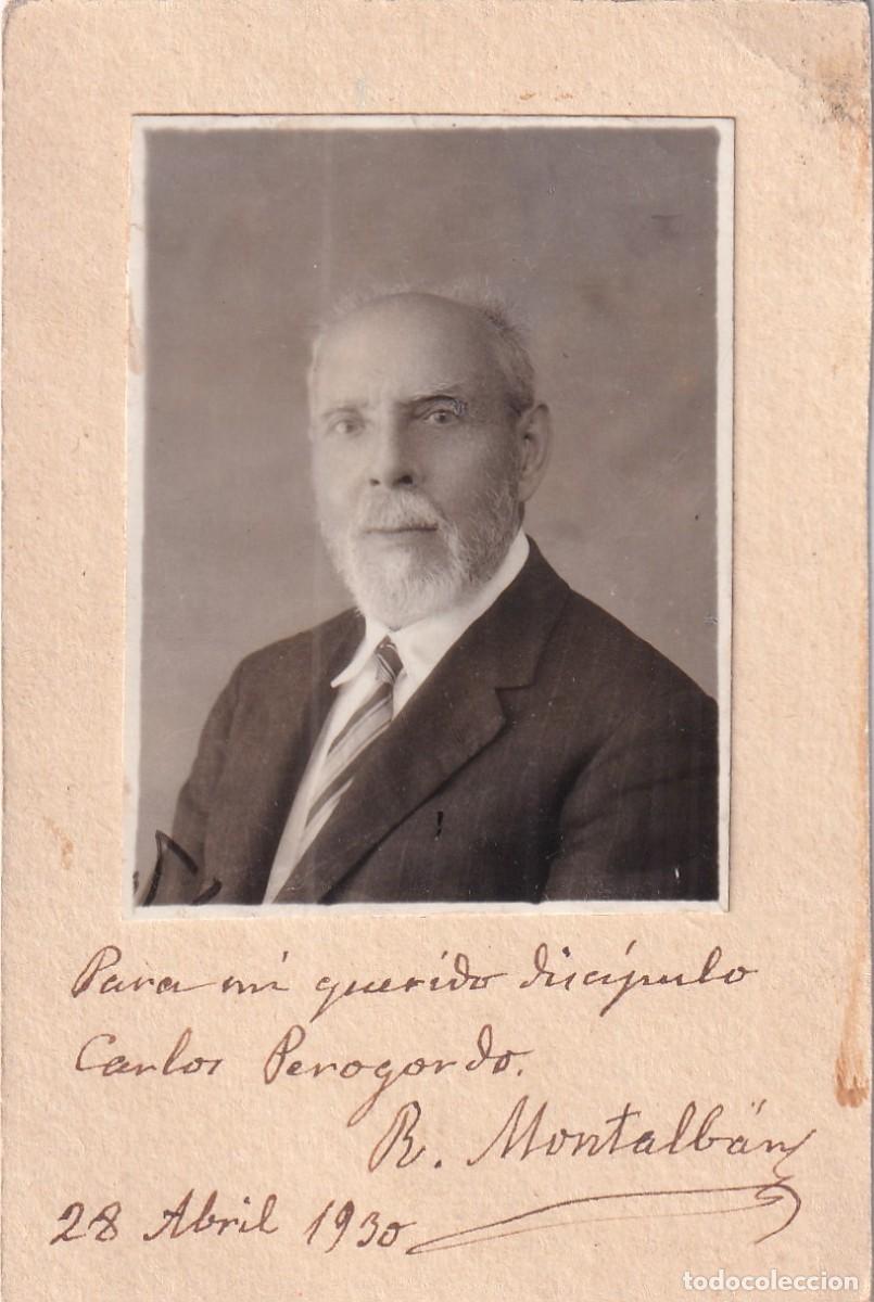 Antique Photography: Retrato caballero. 1950 Rotophot. Madrid. R. Montalban. 10 x 7 cm