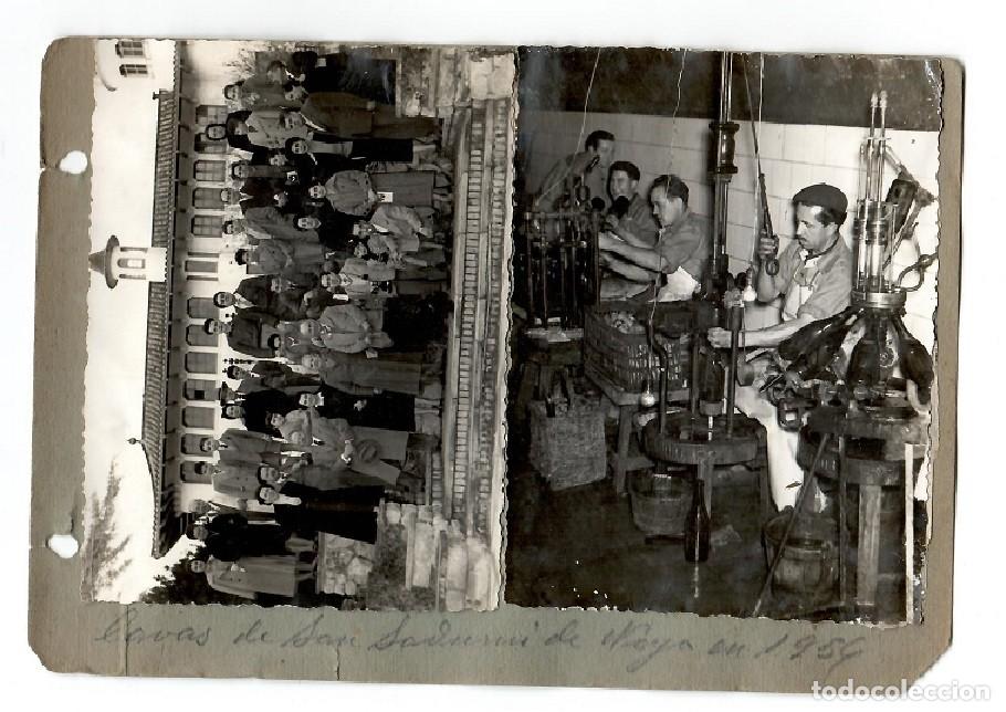 Fotografia antiga: Cavas de San Sadurn&iacute; de Noya 1956 Sant Sadurn&iacute; d'Anoia - 2 Fotos: poniendo tapones botellas y visita